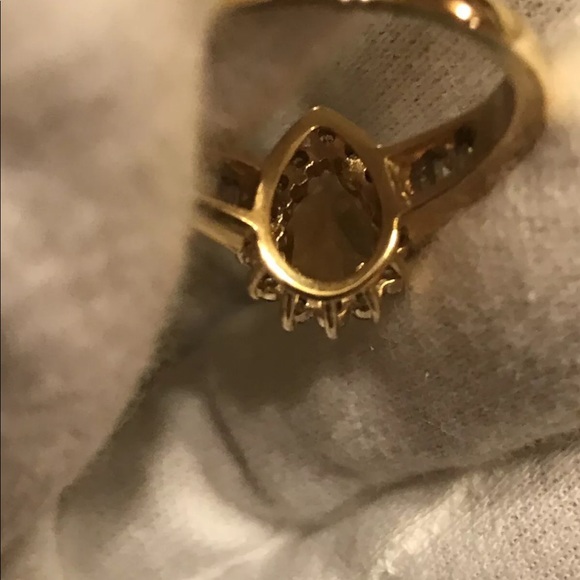 Pear Citrine Ring 14k Yellow Gold - Picture 5 of 6